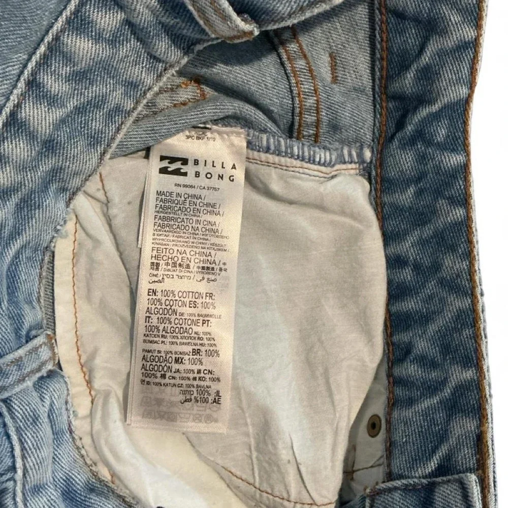 Billabong Denim Shorts Womens 27 Blue New Distressed How Bout That High Waist